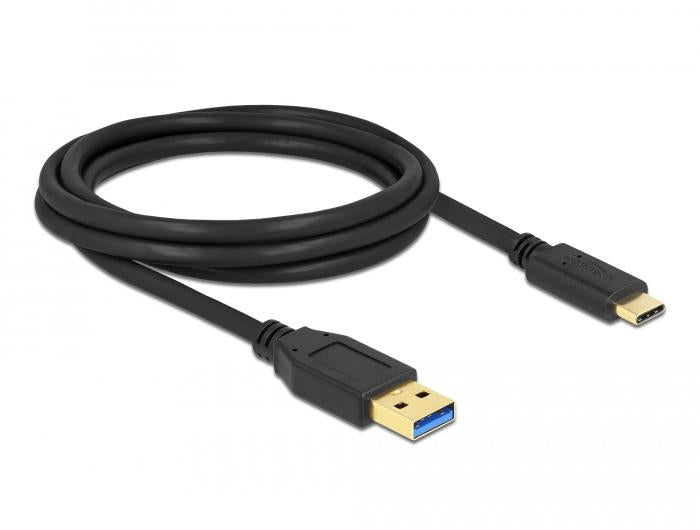 Delock SuperSpeed cable USB-A male - USB-C male (USB 3.2 Gen 2) 10 Gbps 2 m - Кабели за мобилни