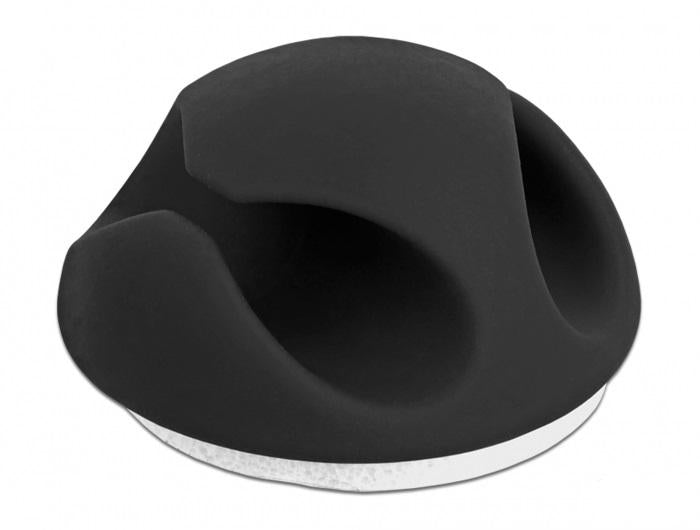 Delock cable organizer, self-adhesive, 10 pcs. in packaging, Black