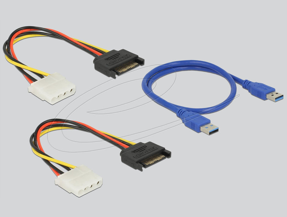 Converter Delock Riser Card PCI Express x1 > 4 x PCIe x16 with 60 cm USB cable