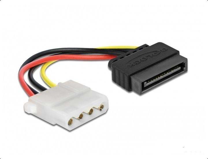 Cable DeLock Power Cable SATA 15 pin male to 4 pin female, 12 cm