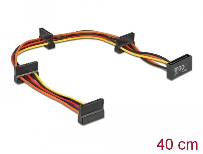 Cable Delock Power SATA > 4 x SATA 15 Pin, 40cm