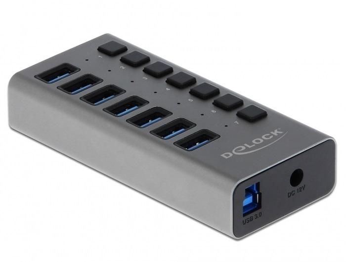 USB-A hub, 7 ports, DELOCK-63669