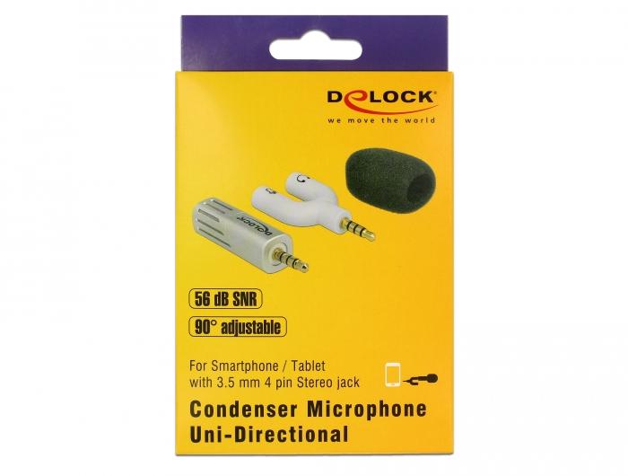 Microphone DeLock 65893, For smartphone/tablet, 65893