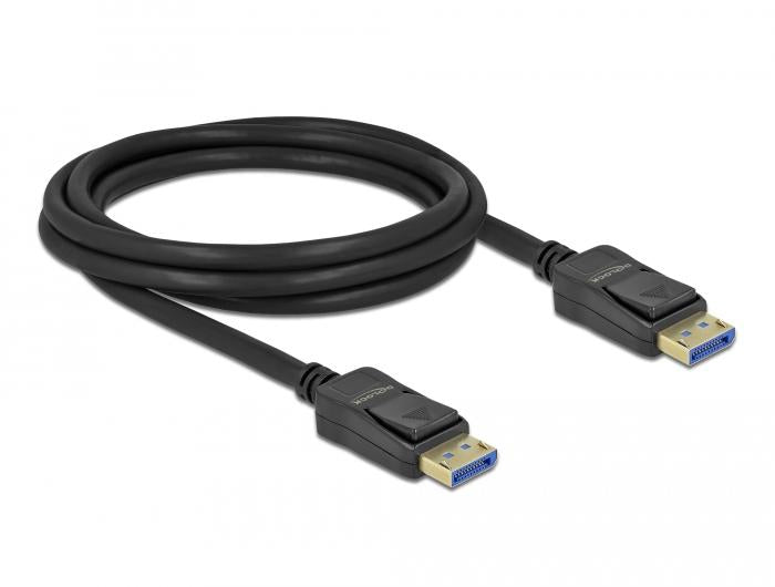 Cable Delock DisplayPort 2.0 male - DisplayPort male, 2.0m, 10K, Black