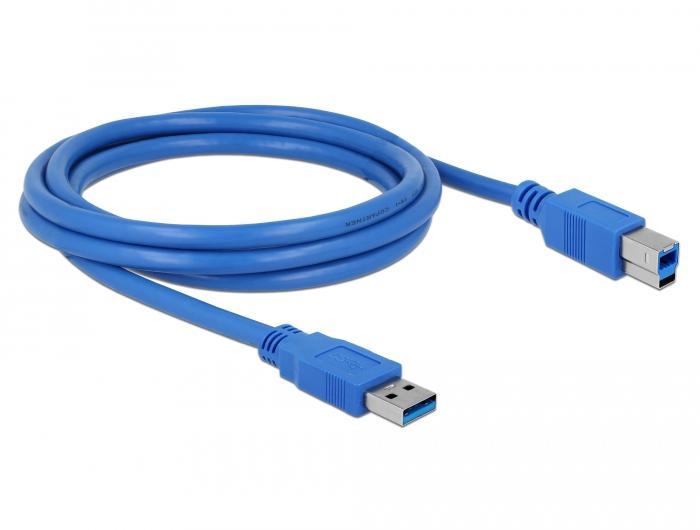 Cable Delock USB-A - USB-B, 2m