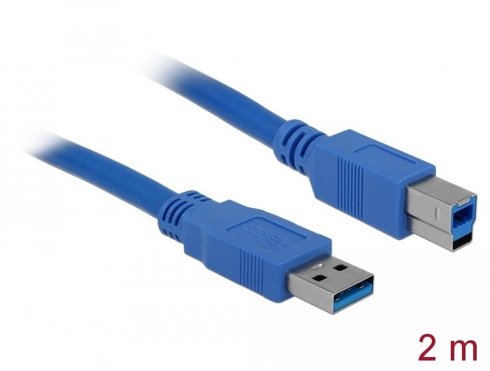 Cable Delock USB-A - USB-B, 2m