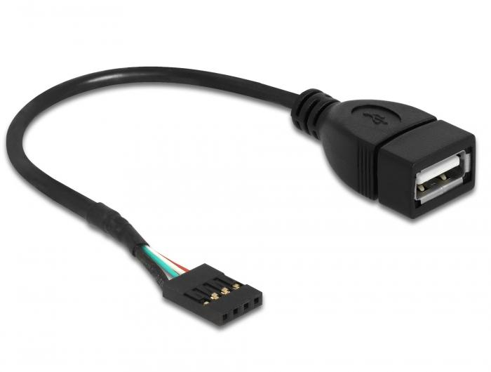 Cable DeLock USB Pin header female > USB 2.0 type-A female, 20 cm
