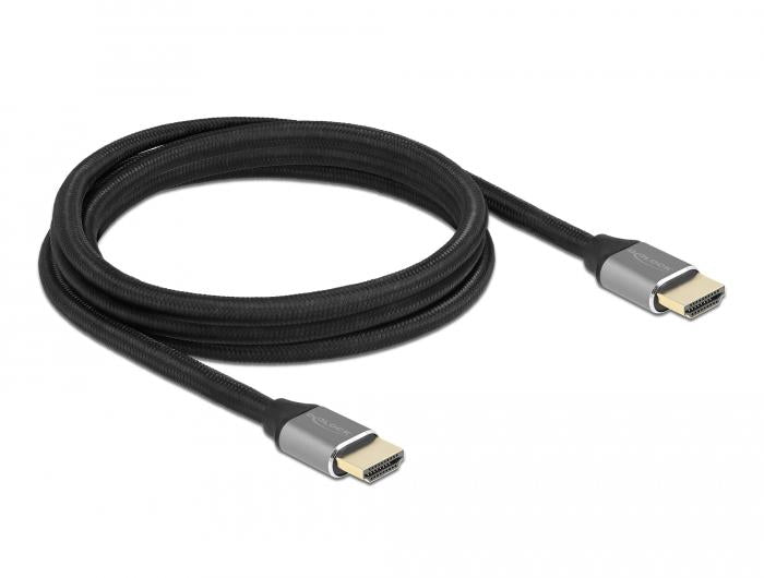 Cable Delock Ultra High Speed, HDMI male - HDMI male, 48 Gbit/s, 8K 60 Hz, 2 m, Gray