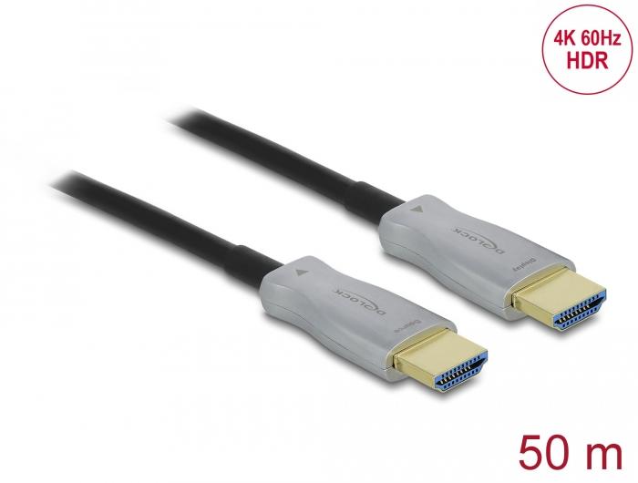 Optical cable Delock, HDMI 4K, 60 Hz, 50 m