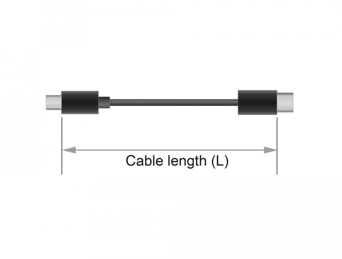 Cable Delock Mini DisplayPort male - DisplayPort male, 2.0m, 8K 60 Hz, Black