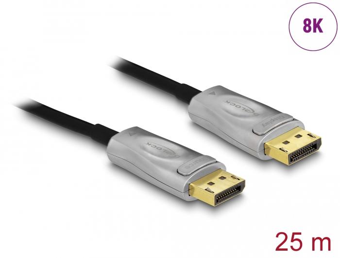 Optical cable Delock, Active, DisplayPort 1.4, 8K, 25 m