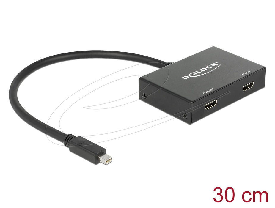 Delock Splitter Display port 1.2 from mini Dsplay Port male to 2 x HDMI 4K female