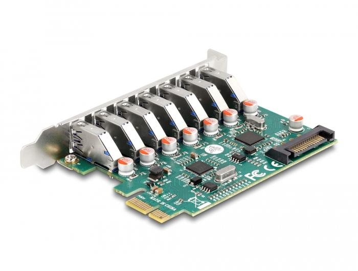 Card PCI Express x1 Delock to 7 x external USB 5 Gbps Type-A
