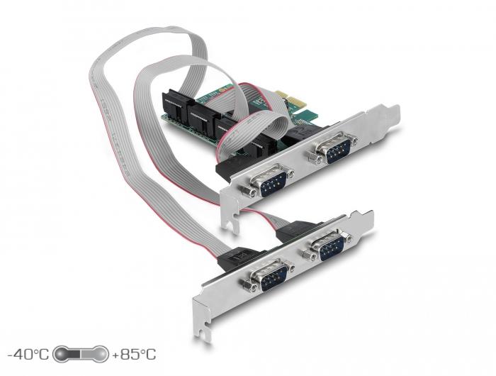 Delock slot expansion card, PCI Express Card to 4 x Serial RS-232