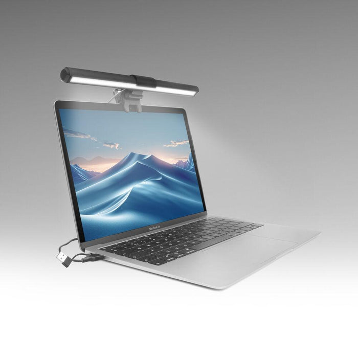 ACT LED laptop lamp with adjustable brightness and clip, USB power supply