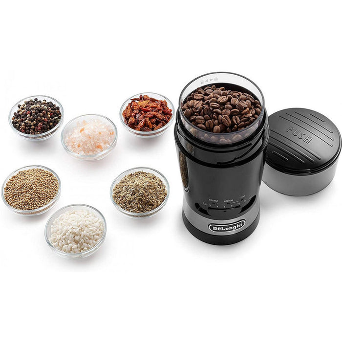 Coffee grinder DELONGHI KG210 170.00 W, BLACK