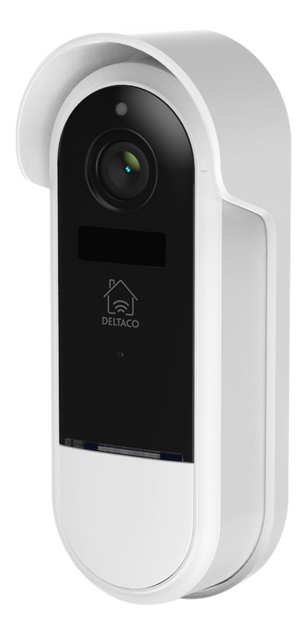 Smart doorbell with camera DELTACO SH-DB02, 1080p, WiFi 2.4GHz, IR 5m, microSD, White