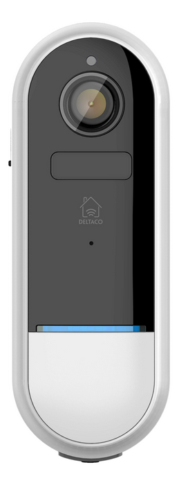 Smart doorbell with camera DELTACO SH-DB02, 1080p, WiFi 2.4GHz, IR 5m, microSD, White