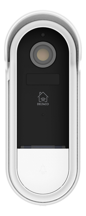 Smart doorbell with camera DELTACO SH-DB02, 1080p, WiFi 2.4GHz, IR 5m, microSD, White