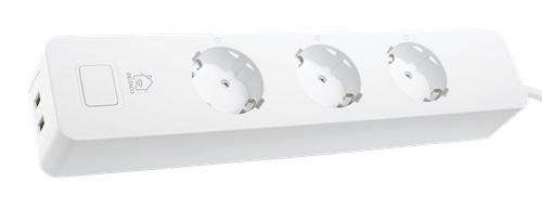 Smart power strip, 1.5m, DELTACO SH-P03USB2