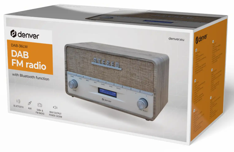 Denver FM Radio DAB-36LW light wood