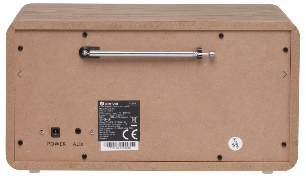 Denver FM Radio DAB-36LW light wood