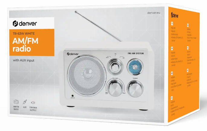 Denver FM Radio TR-63W, white
