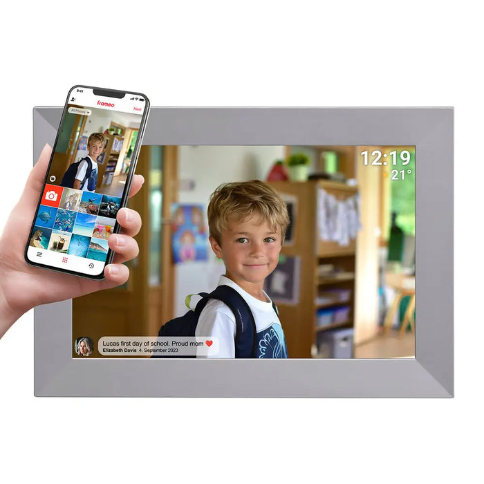 Denver Frameo PFF-1026GR 10.1’’ Digital Frame - Gray - Household accessories<<<HurtelXML&&&Digital photo