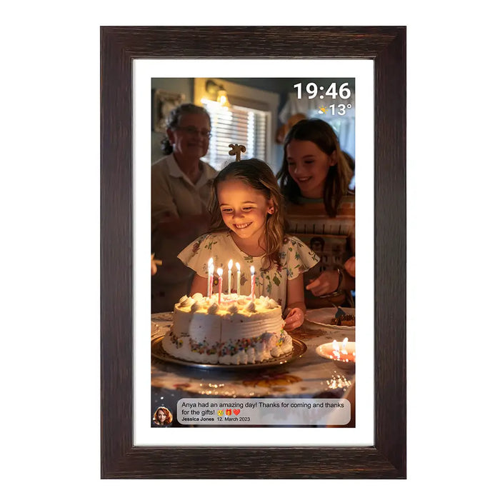 Denver Frameo PFF-1543DW 15.6’’ Digital Frame - Brown - Household accessories<<<HurtelXML&&&Digital photo