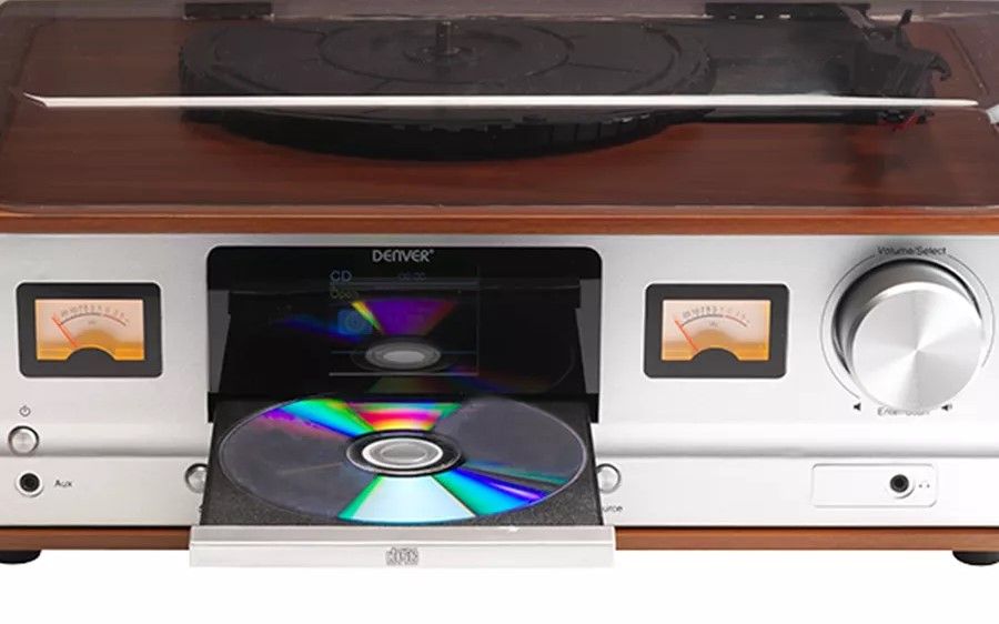 DENVER Retro music center with DAB+ and FM radio MRD-52 LIGHTWOOD