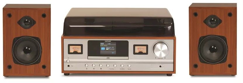 DENVER Retro music center with DAB+ and FM radio MRD-52 LIGHTWOOD