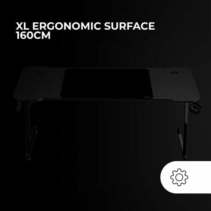 Desk Gaming Mars Gaming ERGO Black 160 x 60 cm - Компютър Игри<<<Компютри| Електроника<<<BigBuy&&&Аксесоари за