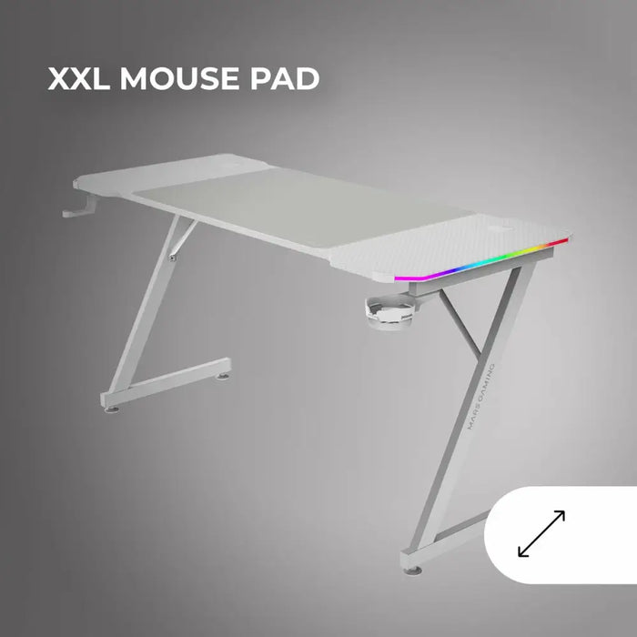 Desk Gaming Mars Gaming ERGO White 140 x 60 cm - Аксесоари за Игри<<<Компютър Игри<<<Компютри| Електроника<<<BigBuy