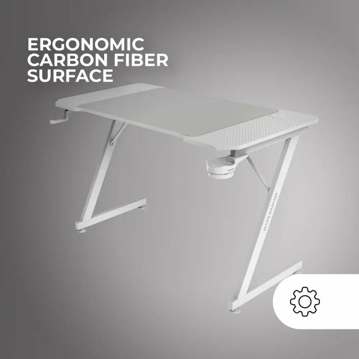 Desk Gaming Mars Gaming ERGO White 140 x 60 cm - Компютър Игри<<<Компютри| Електроника<<<BigBuy&&&Аксесоари за