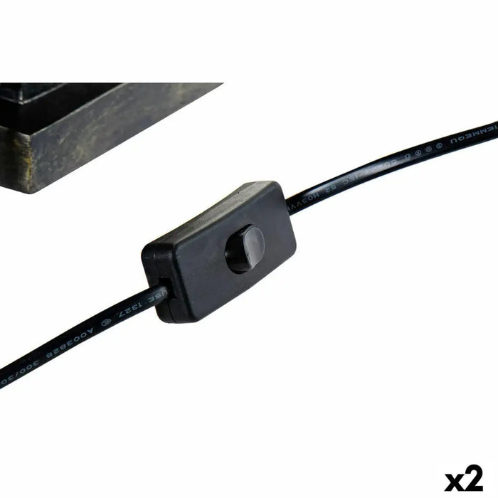 Desk lamp DKD Home Decor 32,5 x 30 x 60 cm Black Beige Golden Metal Resin 220 V 50 W (2 Units) - Декорация и