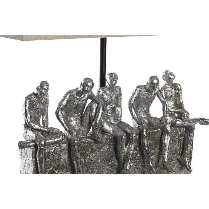 Desk lamp DKD Home Decor 36 x 21,5 x 43 cm Silver Beige Metal Resin 220 V 50 W - Декорация и Осветление<<<Дом