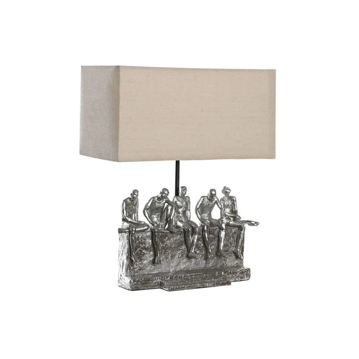 Desk lamp DKD Home Decor 36 x 21,5 x 43 cm Silver Beige Metal Resin 220 V 50 W - Декорация и Осветление<<<Дом