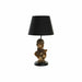 Desk lamp DKD Home Decor Black Golden Polyester Resin African Woman (31 x 31 x 58 cm) - Декорация и Осветление<<<Дом