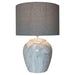 Desk lamp DKD Home Decor Canvas Ceramic Grey White (38 x 38 x 58 cm) - Декорация и Осветление<<<Дом