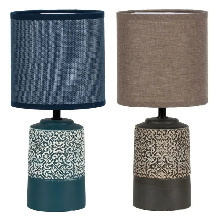 Desk lamp DKD Home Decor Ceramic Stoneware 50 W (15 x 15 x 32 cm) (2 Units) - Декорация и Осветление<<<Дом
