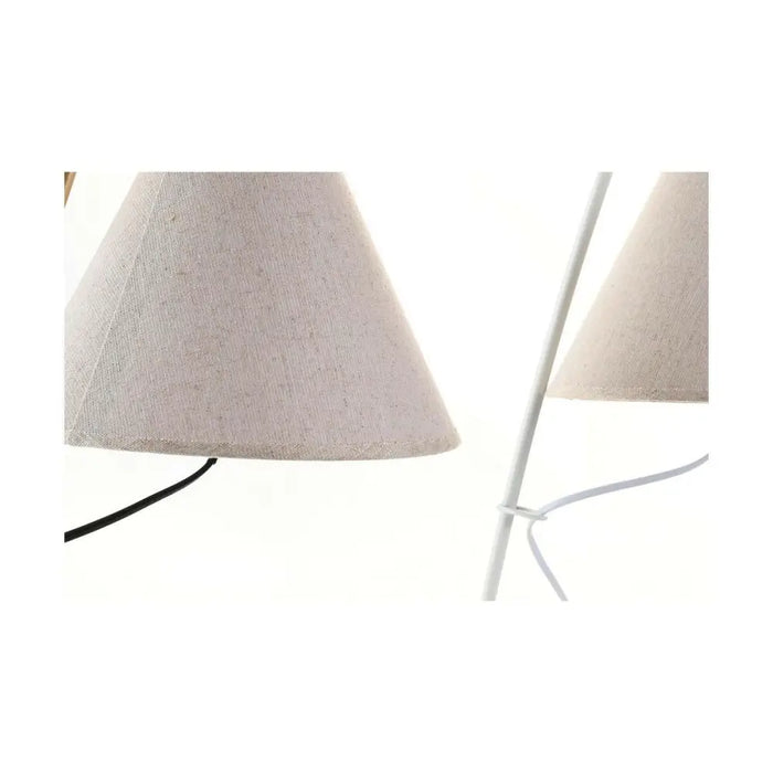 Desk lamp DKD Home Decor Golden Metal Linen White 50 W Modern (25 x 31 x 57 cm) (2 Units) - Декорация и