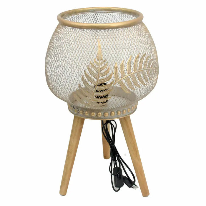 Desk lamp DKD Home Decor Golden Metal Wood (33 x 33 x 51 cm) - Декорация и Осветление<<<Дом
