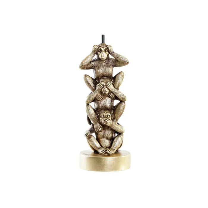 Desk lamp DKD Home Decor Golden White Colonial 220 V 50 W Monkey (30 x 30 x 61 cm) - Декорация и Осветление<<<Дом