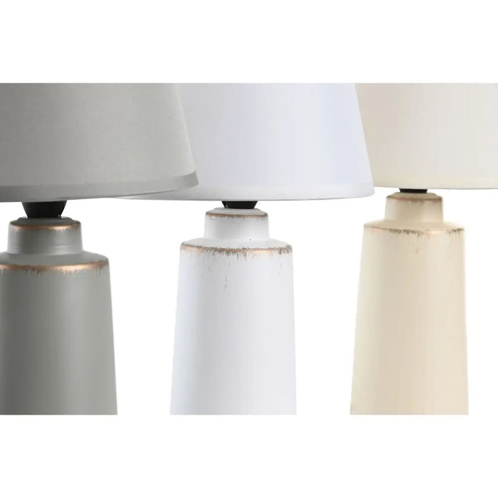 Desk lamp DKD Home Decor Grey Beige White Stoneware 220 V 40 W (16 x 16 x 30 cm) (3 Units) - Декорация и