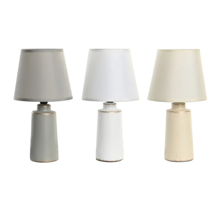 Desk lamp DKD Home Decor Grey Beige White Stoneware 220 V 40 W (16 x 16 x 30 cm) (3 Units) - Декорация и