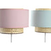 Desk lamp DKD Home Decor Metal Green Light Pink 220 V 50 W 26 x 26 x 55 cm (2 Units) - Декорация и Осветление<<<Дом