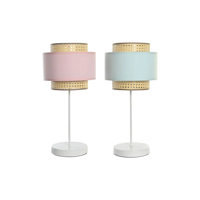 Desk lamp DKD Home Decor Metal Green Light Pink 220 V 50 W 26 x 26 x 55 cm (2 Units) - Декорация и Осветление<<<Дом