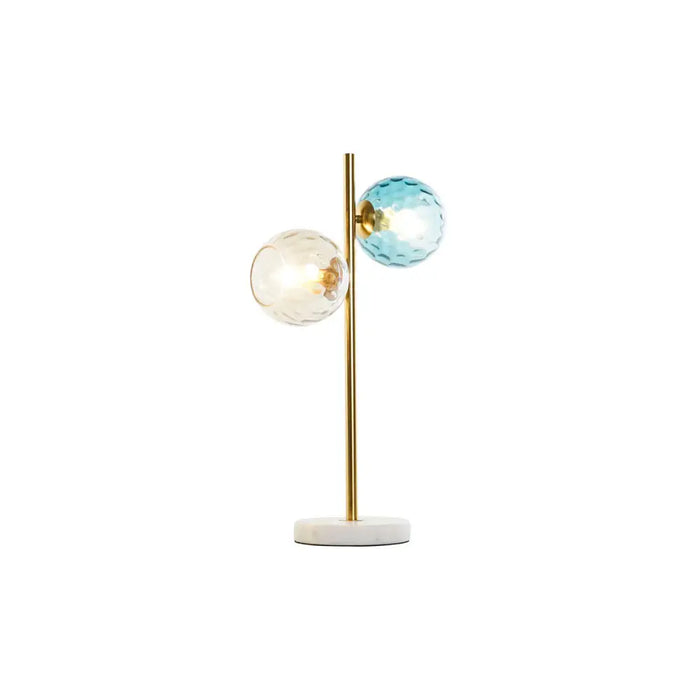 Desk lamp DKD Home Decor Multicolour Golden Crystal Melamin 40 W 220 V 32 x 32 x 58 cm - Лампи<<<Декорация и