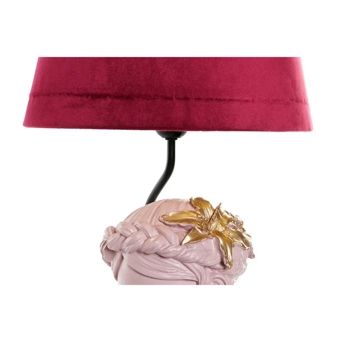 Desk lamp DKD Home Decor Red Resin Light Pink 220 V 50 W 30 x 30 x 49 cm (2 Units) - Декорация и Осветление<<<Дом