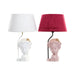 Desk lamp DKD Home Decor Red Resin Light Pink 220 V 50 W 30 x 30 x 49 cm (2 Units) - Декорация и Осветление<<<Дом